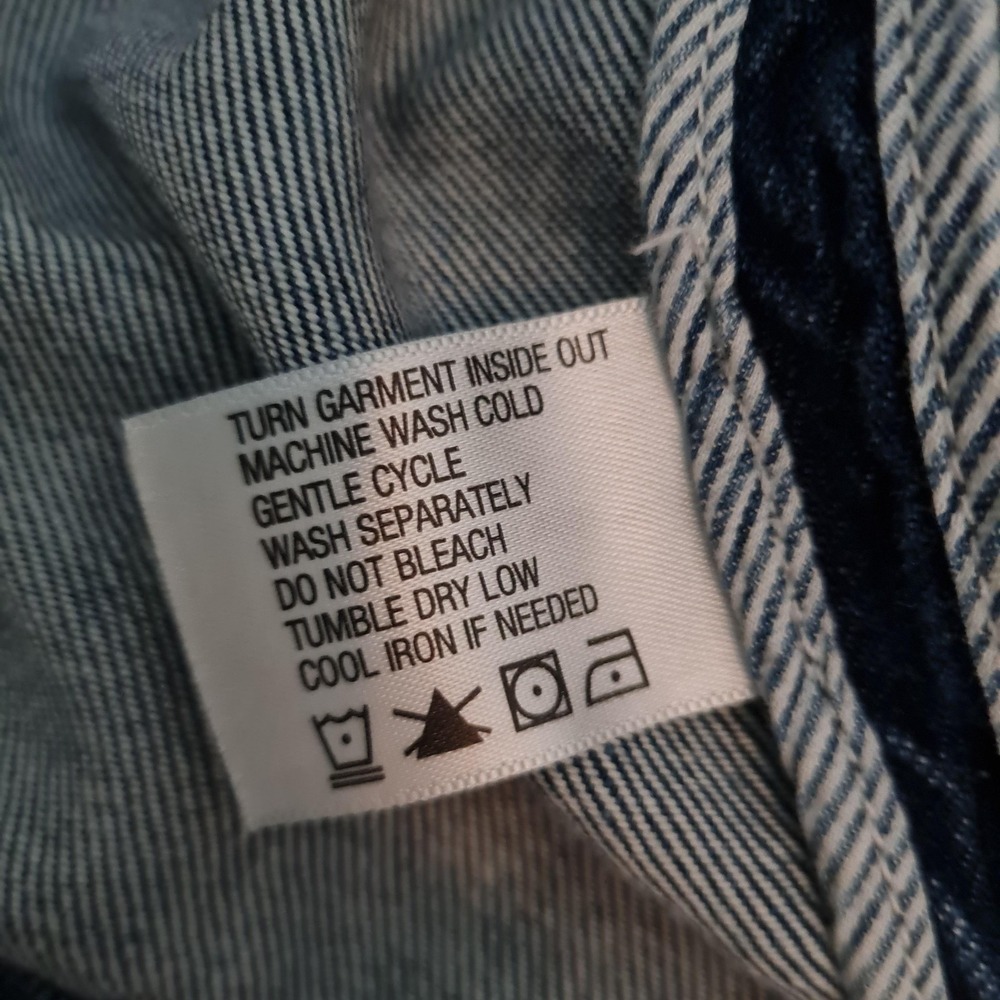 Orvis Field Shirt Jacket Womens Large Blue Denim Chore Military Utility Workwear - Picture 15 of 16